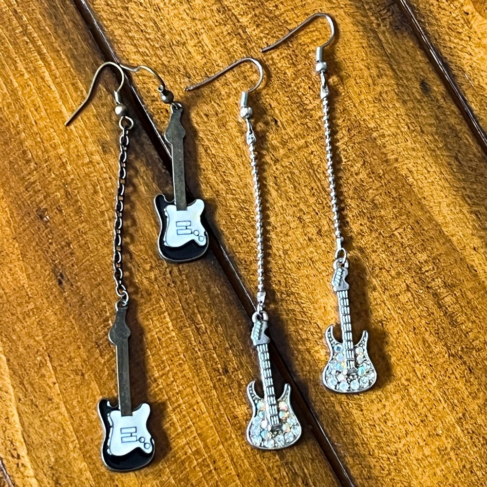 Guitar Drop Earrings [Set of 2]
